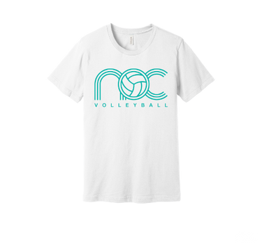 Exclusive NOC Volleyball S/S White T-Shirt - Blue Logo
